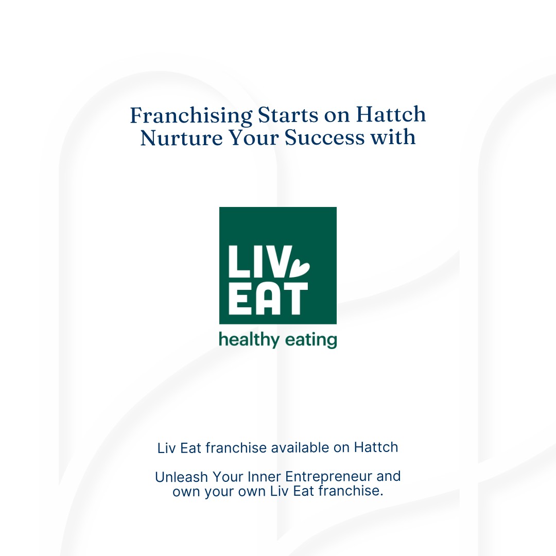 Hattch Businesses for Sale— Discover the perfect franchise business for sale with Liv Eat on Hattch. Embrace the opportunity to bring healthy eating to your community. Franchising starts on Hattch, where our vibrant "healthy eating" logo stands as a beacon of wellness and success.